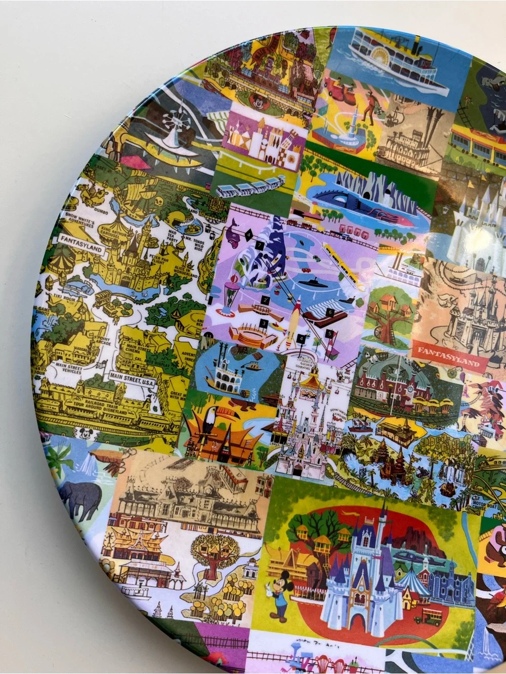 Disney Parks Retro Art Melamine Plates-set of two